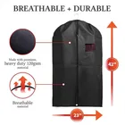Dress Clothes Travel Black Garment Covers Hanging Suit Bag With Clear Window