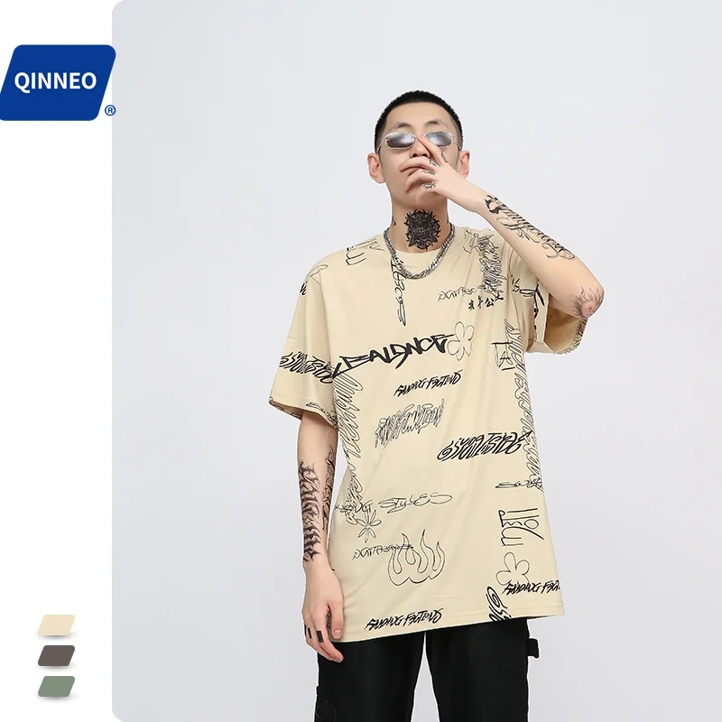 Hot summer fashion street wear short-sleeved T-shirt male printed hip-hop retro T-shirt
Hot summer fashion street wear short-sleeved T-shirt male printed hip-hop retro T-shirt