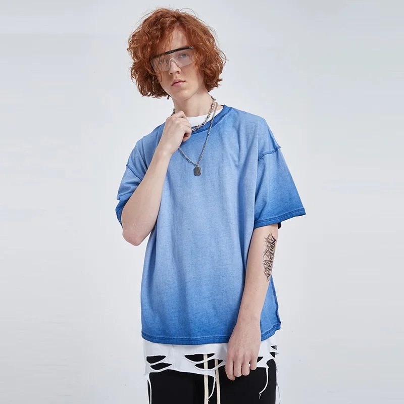 Wholesale Gradient Reversible Acid Wash Cotton Oversized Tshirt Men, Picture shown
Wholesale Gradient Reversible Acid Wash Cotton Oversized Tshirt Men, Picture shown