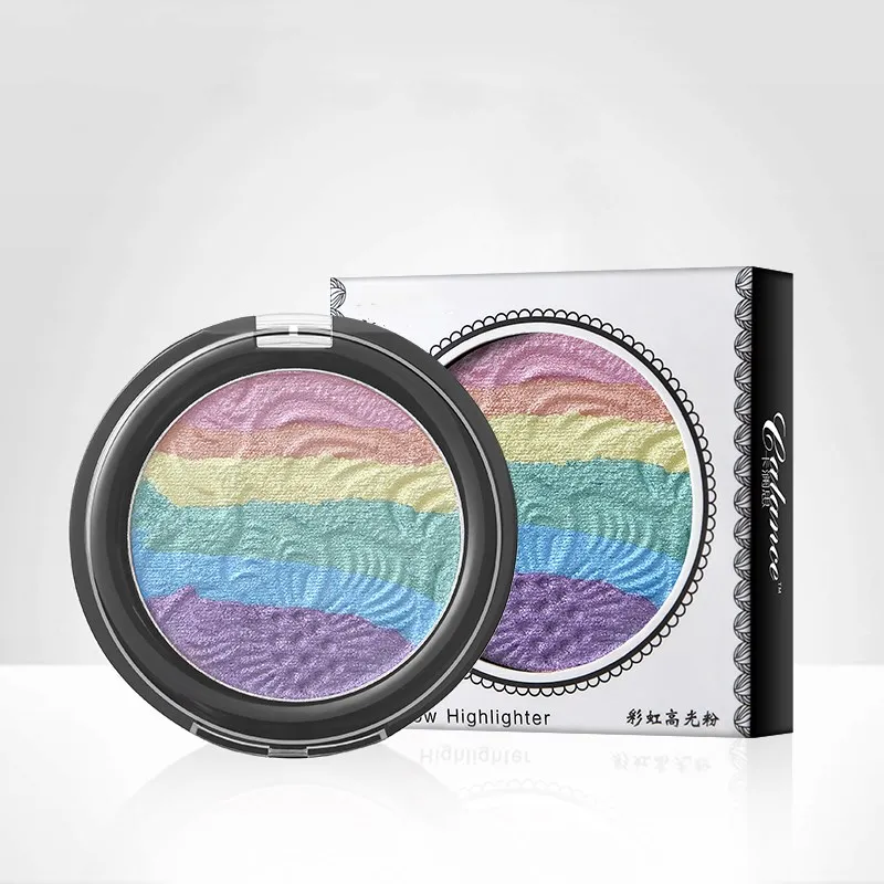 

OMG color rainbow highlighter Mermaid makeup eyeshadow palette shimmer Pressed powder earth glitter matte eye shadow pigment, Same as ours or customized