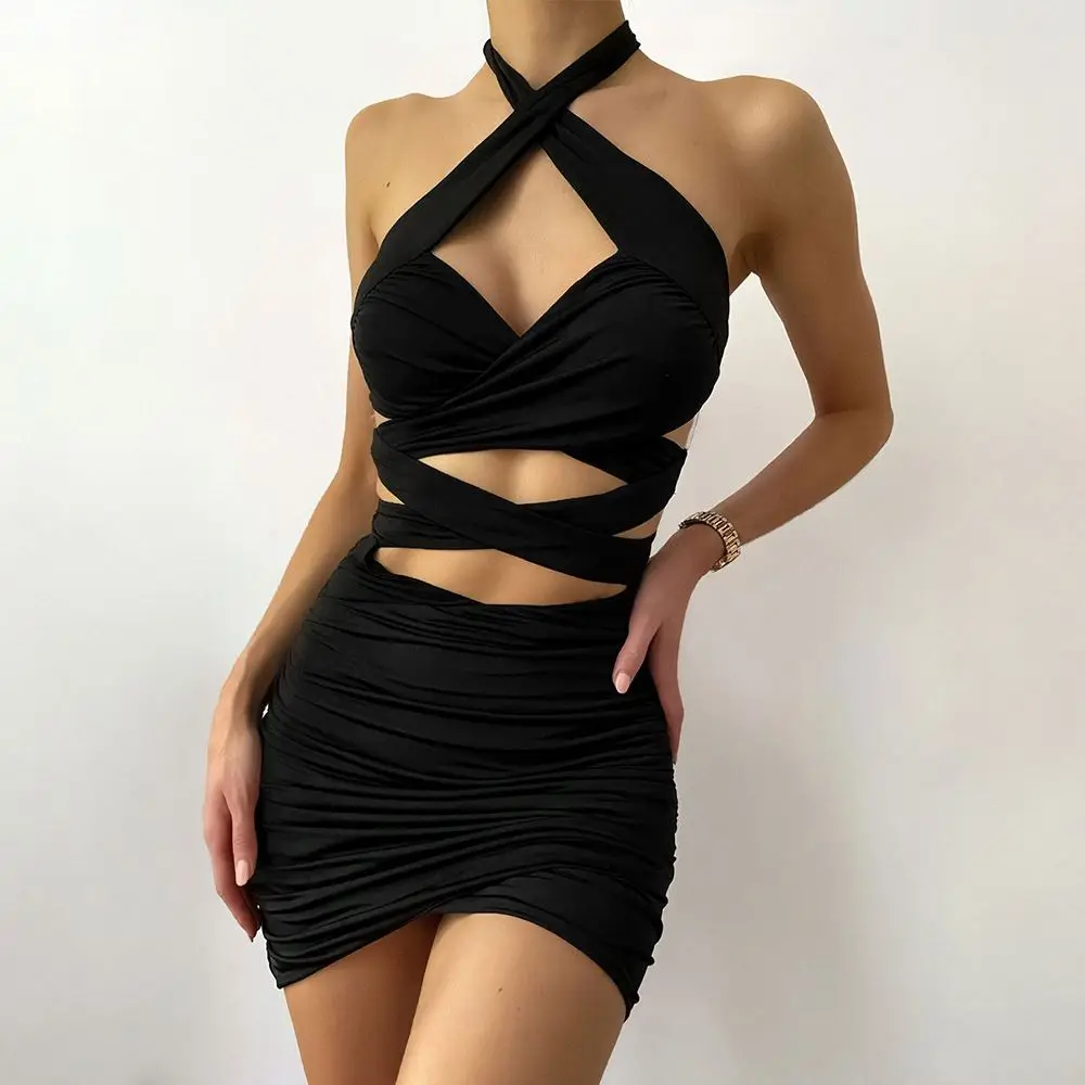 new fashion backless sexy hollow out girls' dresses solid halter double layer evening nightclub dresses
new fashion backless sexy hollow out girls' dresses solid halter double layer evening nightclub dresses