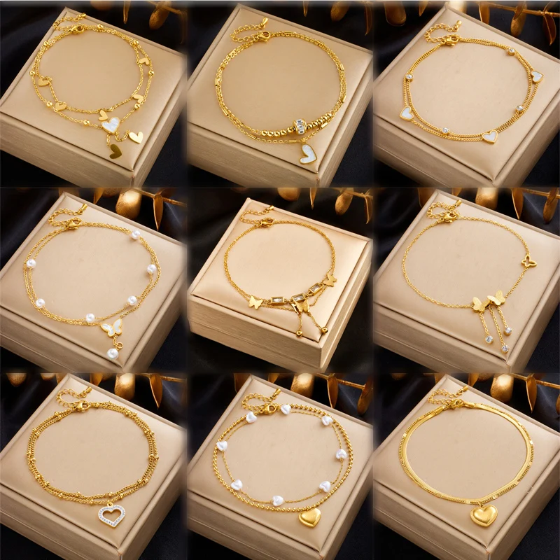 Stainless Steel Gold Color Heart Butterfly Bracelet For Women High Quality Girls Wrist Jewelry Party Gifts
Stainless Steel Gold Color Heart Butterfly Bracelet For Women High Quality Girls Wrist Jewelry Party Gifts