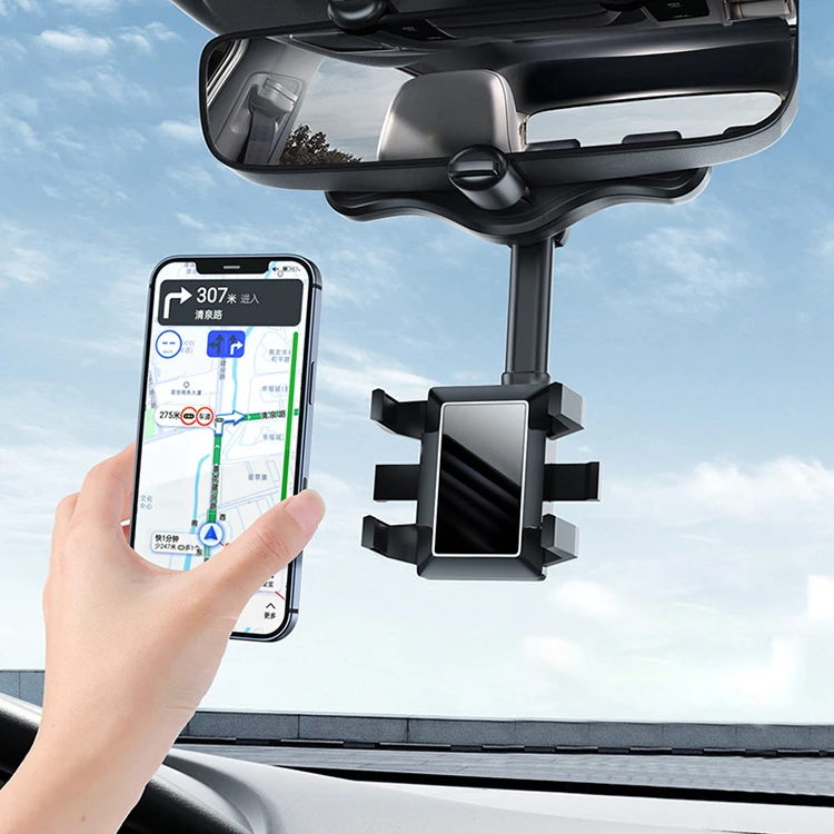

Rotatable and Retractable Car Phone Holder Universal Car Phone Holder Mount Rear View Mirror Phone Holder