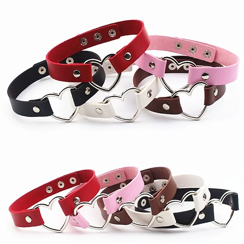 Punk Gothic Heart Love Buckle Collar Female Choker pu leather strap clavicle necklace women, 11 colors
Punk Gothic Heart Love Buckle Collar Female Choker pu leather strap clavicle necklace women, 11 colors
