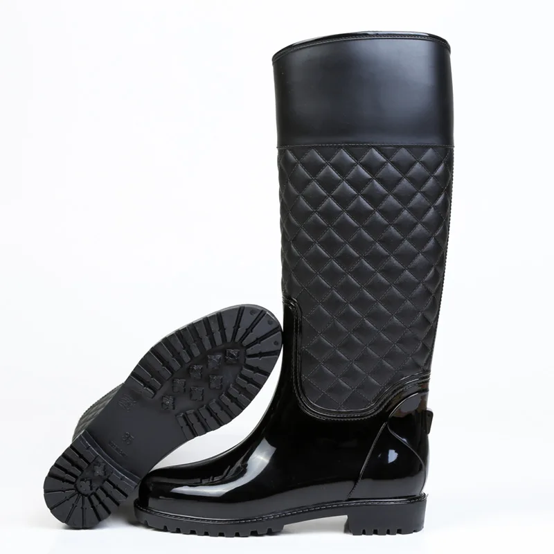 Best Seller Black High Tube Diamond Grid Fashion Thickening Leisure Non-slip Rain Boots, Black blue
Best Seller Black High Tube Diamond Grid Fashion Thickening Leisure Non-slip Rain Boots, Black blue