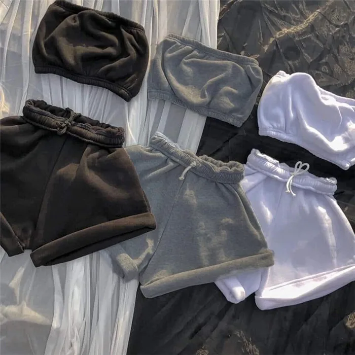 S8809 -summer 2021woman clothing solid color jogger suit two piece pants set short sets for women
S8809 -summer 2021woman clothing solid color jogger suit two piece pants set short sets for women