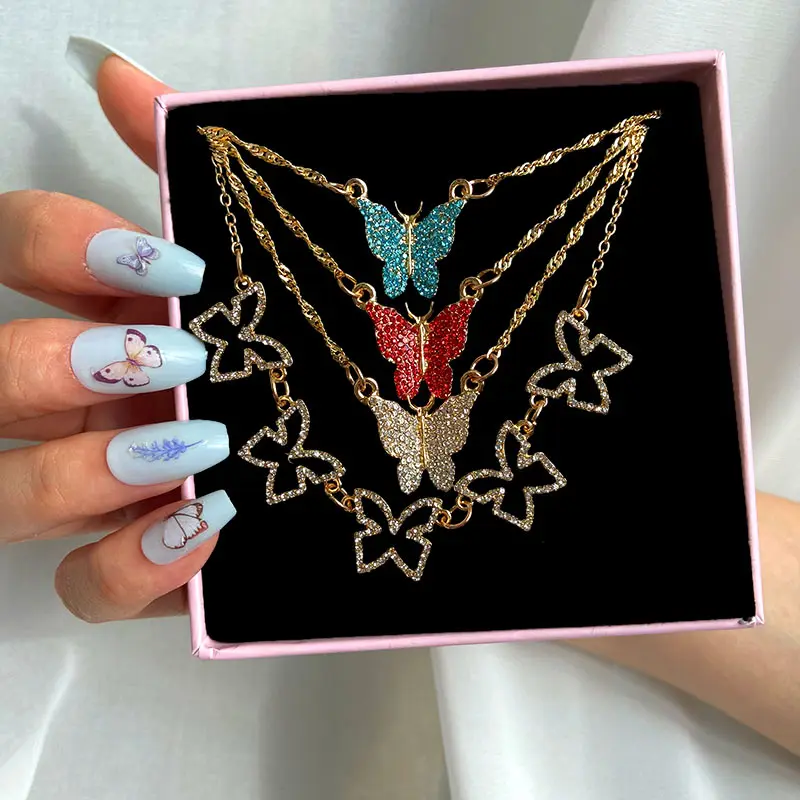 Fashion Simple Elegant Jewelry Women Gold Color Rhinestone Chain Animal Pendant Multi Layer Crystal Butterfly Chokers Necklace, 4 color
Fashion Simple Elegant Jewelry Women Gold Color Rhinestone Chain Animal Pendant Multi Layer Crystal Butterfly Chokers Necklace, 4 color