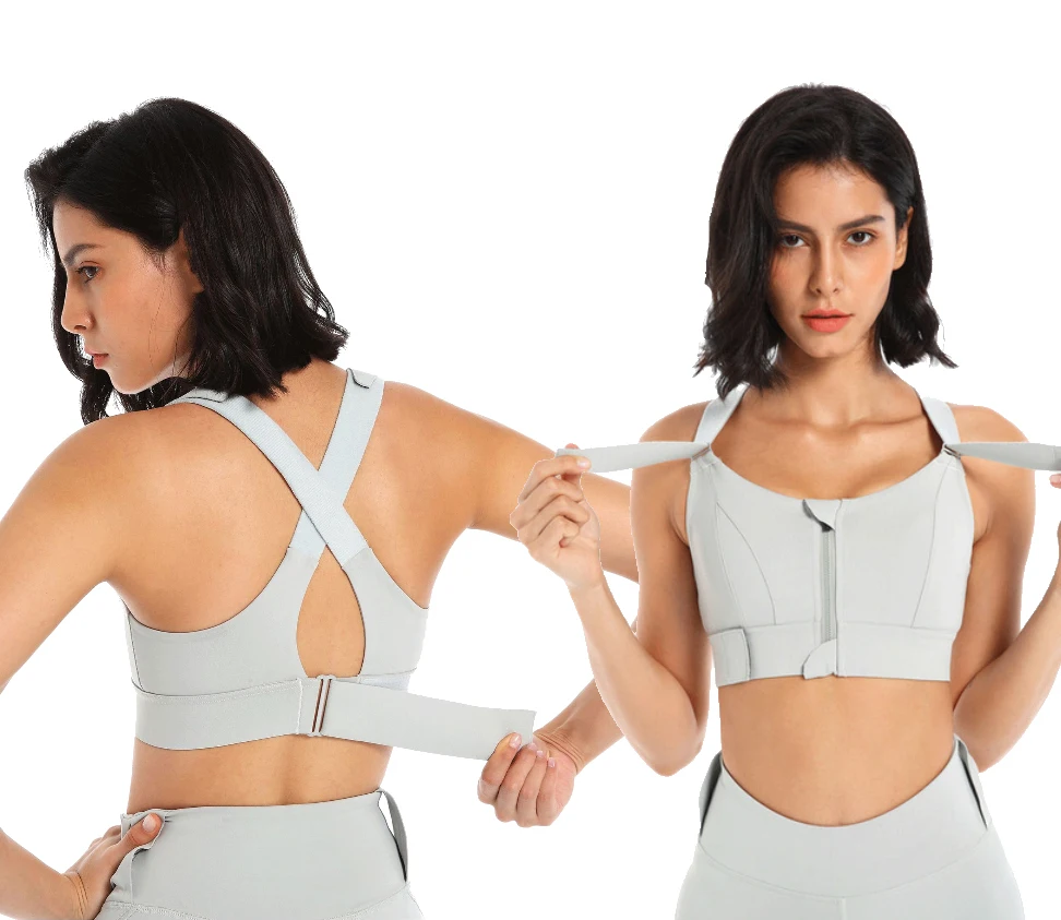 Women High Support Yoga Running Vest Shockproof Underwear Plus Size Adjustable Belt Front Zipper Sports Bra Without Steel Ring, Customized colors
Women High Support Yoga Running Vest Shockproof Underwear Plus Size Adjustable Belt Front Zipper Sports Bra Without Steel Ring, Customized colors