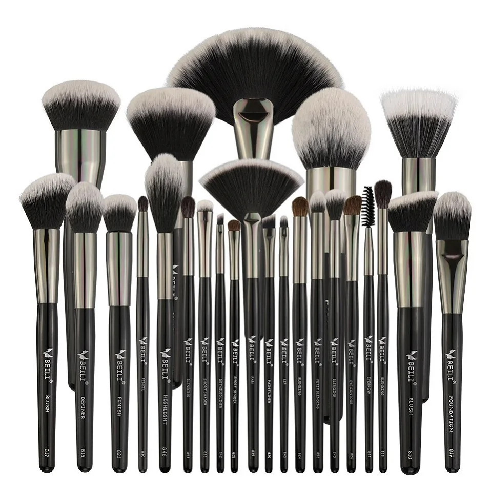 BEILI Makeup Brush Set Cosmetic Foundation Powder Coutour Eye Eyeshadow Brushes in Stock Synthetic Hair High Quality 25 Pcs, Black
BEILI Makeup Brush Set Cosmetic Foundation Powder Coutour Eye Eyeshadow Brushes in Stock Synthetic Hair High Quality 25 Pcs, Black