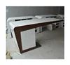 Factory supply solid surface computer desk,modern Z shape office staff desk