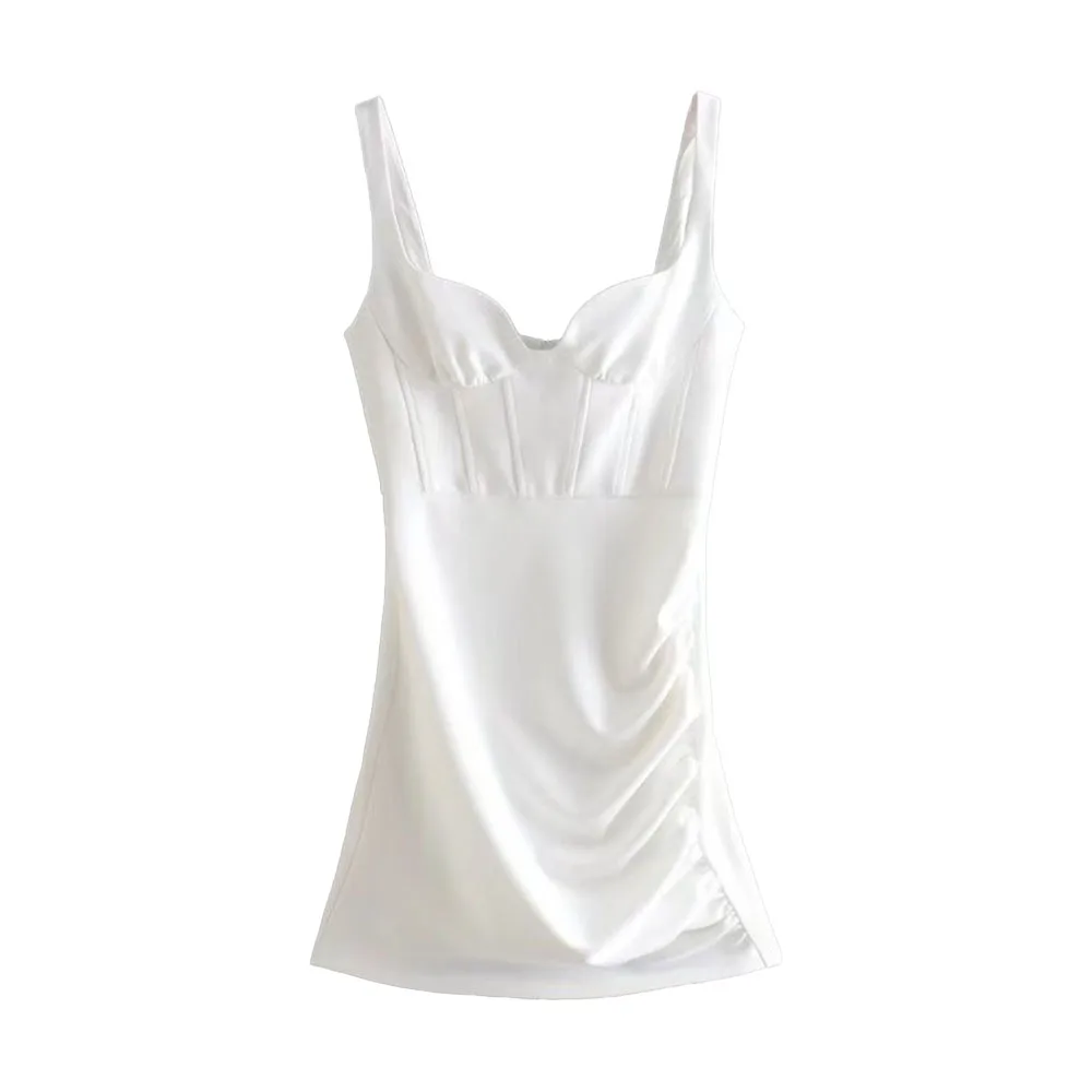 BMURHMZA2022 women's spring and summer new sexy solid color pleated decorative elastic suspenders dresses for women 2022, Picture color
BMURHMZA2022 women's spring and summer new sexy solid color pleated decorative elastic suspenders dresses for women 2022, Picture color
