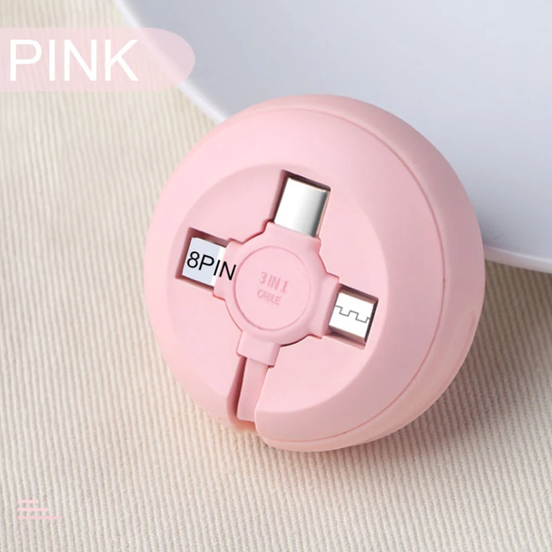 September Purchasing Festival 3 in 1 Multi USB Retractable Charger Cable For iPhone TYPE C Android, Pink / navy blue / light blue / yellow / black / white
September Purchasing Festival 3 in 1 Multi USB Retractable Charger Cable For iPhone TYPE C Android, Pink / navy blue / light blue / yellow / black / white