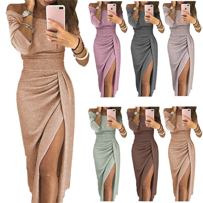 2021 Fashion Sexy Long Dress Off Shoulder Maxi Party Night Women Club Dress Evening Dress, Photo color
2021 Fashion Sexy Long Dress Off Shoulder Maxi Party Night Women Club Dress Evening Dress, Photo color