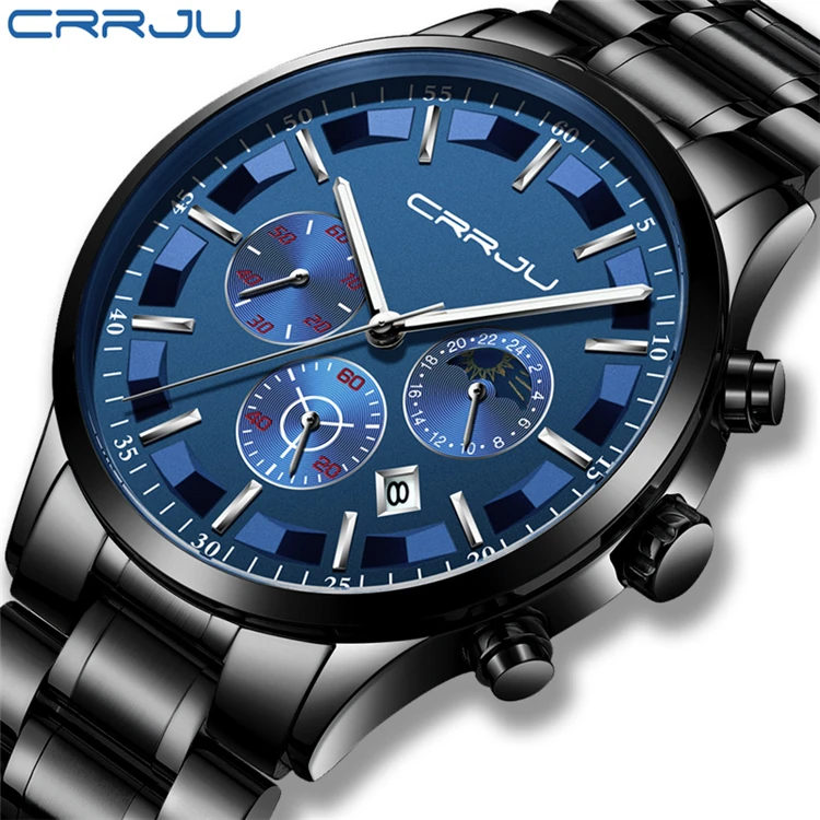 Mens Watches Crrju 2260 Top Brand Luxury Watch Men Sport Clock Fashion Business Wristwatches Waterproof 30M Relogio Masculino
Mens Watches Crrju 2260 Top Brand Luxury Watch Men Sport Clock Fashion Business Wristwatches Waterproof 30M Relogio Masculino