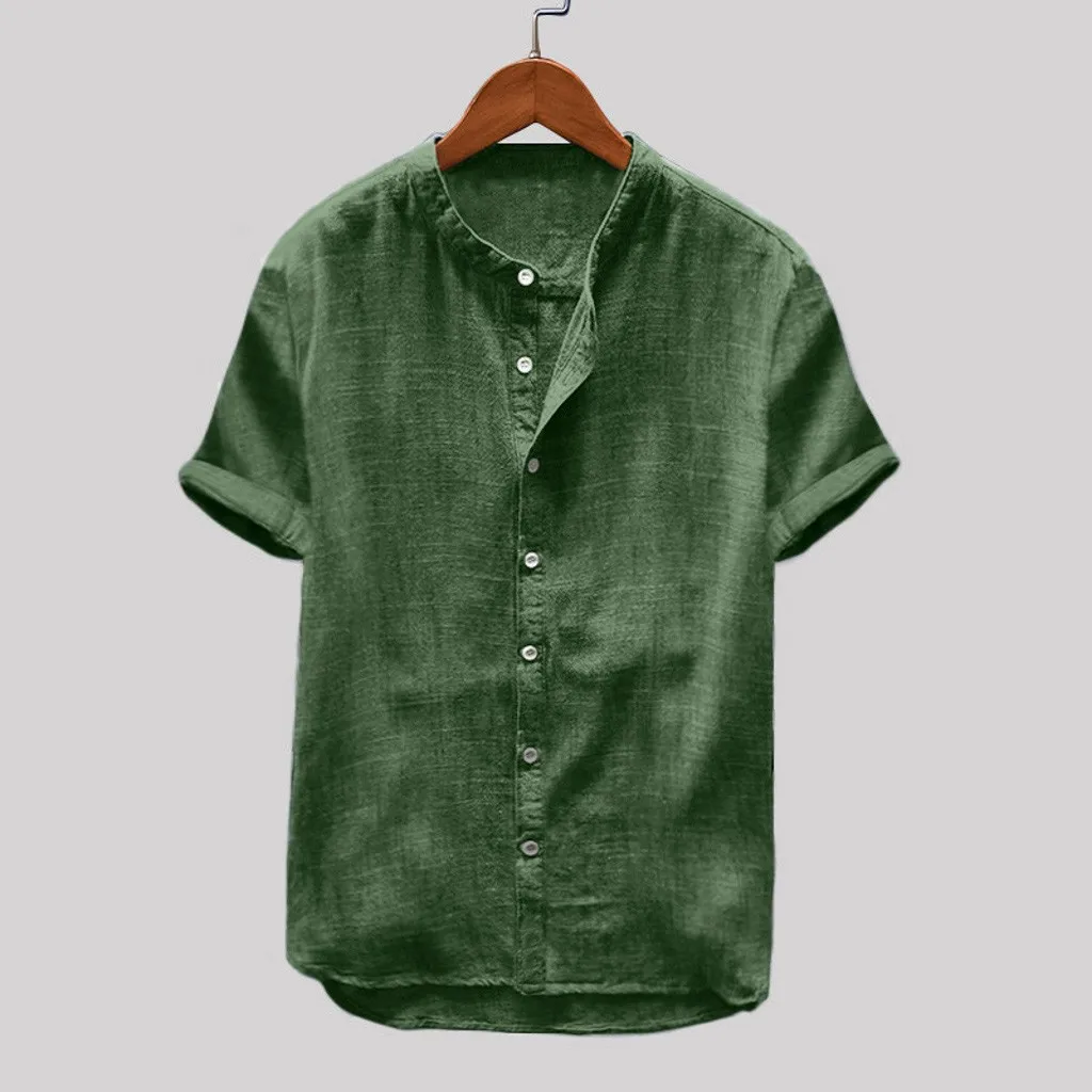 Vintage Cotton Linen Shirt Men's Summer Shirt Pure Hemp Short Sleeves Cotton Linen Shirt Harajuku Large Pullover Blouse 4#
Vintage Cotton Linen Shirt Men's Summer Shirt Pure Hemp Short Sleeves Cotton Linen Shirt Harajuku Large Pullover Blouse 4#