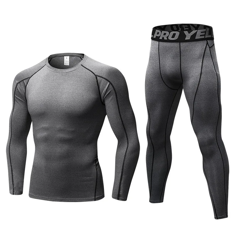 Men's PRO Long Sleeves Fitness Tights Sports Training Stretch Suit Mens Active Wear 2 Piece Gym Compression Sets, Customized colors
Men's PRO Long Sleeves Fitness Tights Sports Training Stretch Suit Mens Active Wear 2 Piece Gym Compression Sets, Customized colors