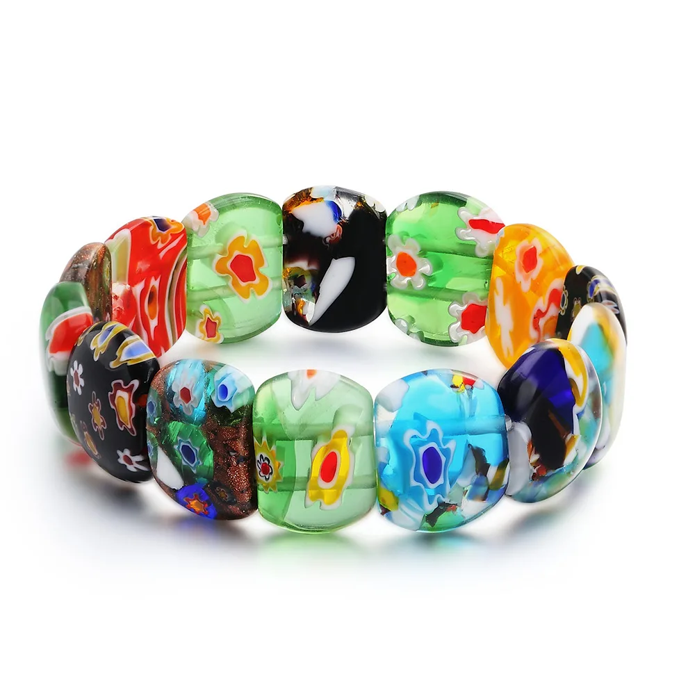 2020 Bohemia Ethnic Strand Bracelets Cute Flowers Handmade Stretch Murano Glass Beaded Bracelets for Women Fashion Jewelry
2020 Bohemia Ethnic Strand Bracelets Cute Flowers Handmade Stretch Murano Glass Beaded Bracelets for Women Fashion Jewelry