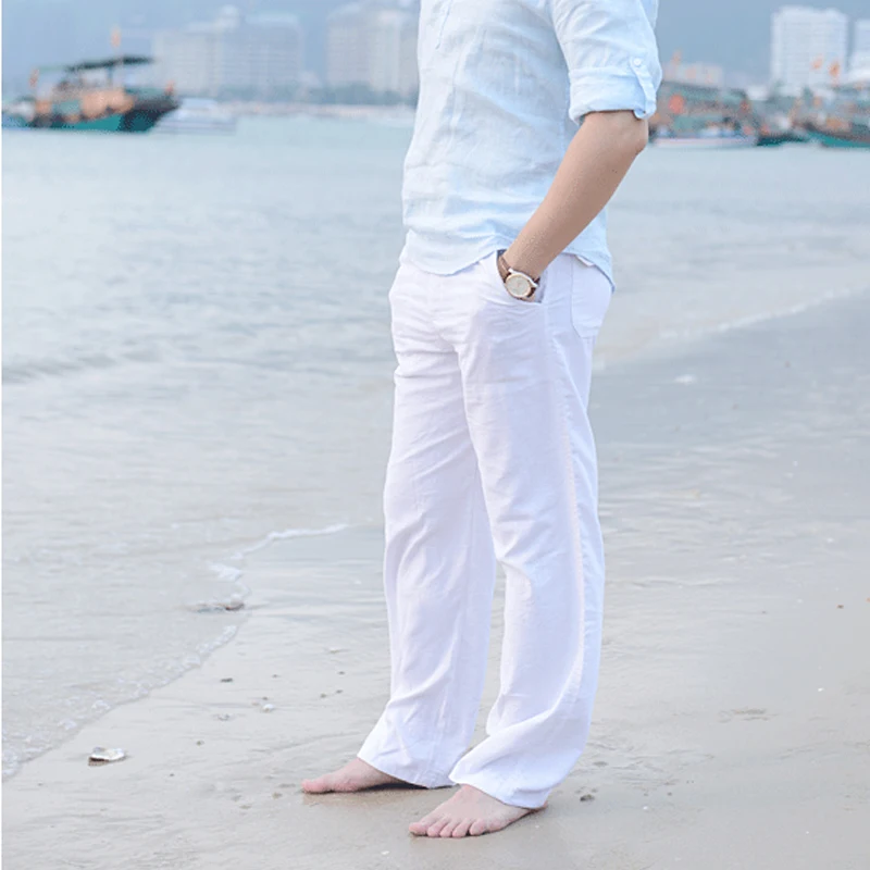 Summer Men Comfortable Casual Cotton Linen Wed Leg thai fisherman Loose Long Pant White Black Solid Color Autumn Plus Size M-3XL
Summer Men Comfortable Casual Cotton Linen Wed Leg thai fisherman Loose Long Pant White Black Solid Color Autumn Plus Size M-3XL