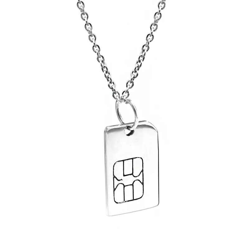fukarni New personalized 2021 ins style vintage phone card pendant jewelry gift SIM card Pendant Sterling Silver Necklace TN106
fukarni New personalized 2021 ins style vintage phone card pendant jewelry gift SIM card Pendant Sterling Silver Necklace TN106