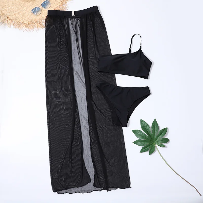 JSNC1128 wholesale one shoulder mid rise bikini with long mesh high quality three pieces sets swimwear for women, Black
JSNC1128 wholesale one shoulder mid rise bikini with long mesh high quality three pieces sets swimwear for women, Black