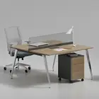High Quality Modern Office Furniture Two Seat Linear Staff Office Workstation Table With Mobile Pedestal