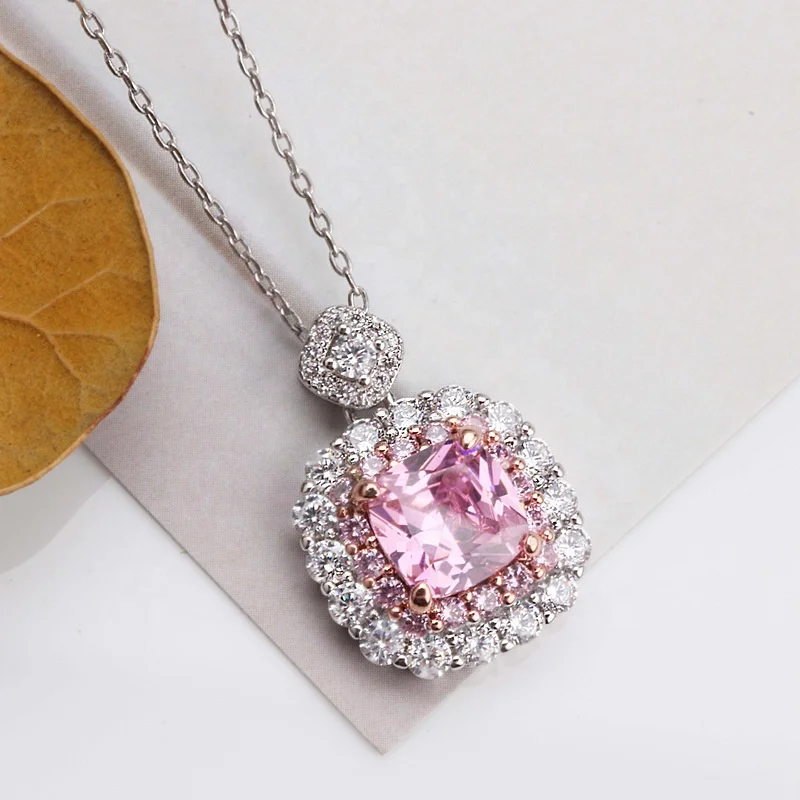 Necklaces Pendants For Women Cubic Zircon Pink/Yellow Square Stone Bridal Wedding Pendant
Necklaces Pendants For Women Cubic Zircon Pink/Yellow Square Stone Bridal Wedding Pendant