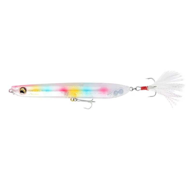 7.5cm/10g Artificial Floating Water Pencil Plastic Hard Bait Anti-corrosion Bass With Treble Hook 3D Eyes Bionic Bait
7.5cm/10g Artificial Floating Water Pencil Plastic Hard Bait Anti-corrosion Bass With Treble Hook 3D Eyes Bionic Bait