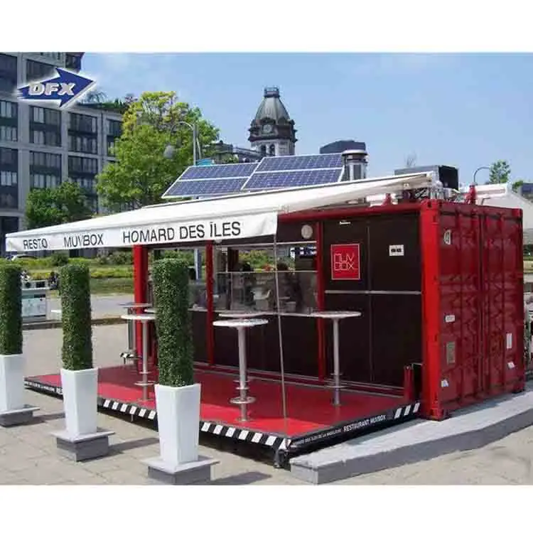 Fertig mobilen wohnzimmer box haus verkäufe Modernen Außen Tragbaren Mobilen Kiosk Vorgefertigte container ice cream shop für verkauf