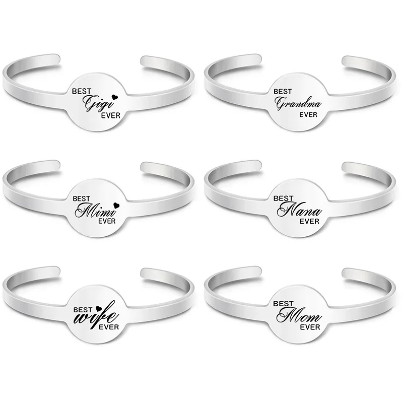 2022 Trendy Stainless Steel Father Mother Wife Husband Silver Plated Charm Bracelet Jewelry for Holiday Gift, Silver color
2022 Trendy Stainless Steel Father Mother Wife Husband Silver Plated Charm Bracelet Jewelry for Holiday Gift, Silver color