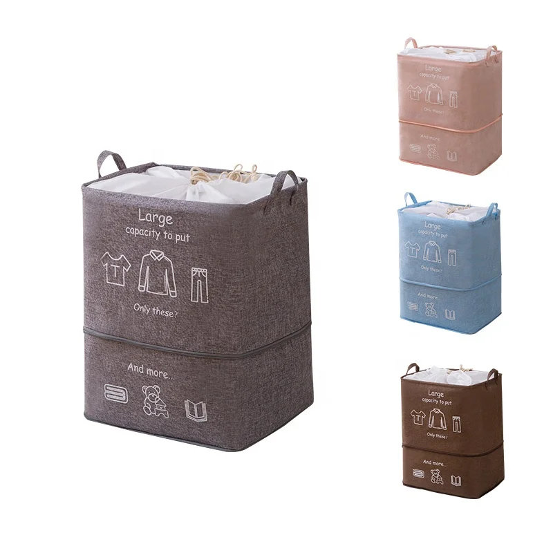 Double Layers Zipper Dirty Clothes Storage Bag Durable Foldable Laundry Hamper Basket Hanging large Laundry Bag, Blue / gray / brown / peach
Double Layers Zipper Dirty Clothes Storage Bag Durable Foldable Laundry Hamper Basket Hanging large Laundry Bag, Blue / gray / brown / peach