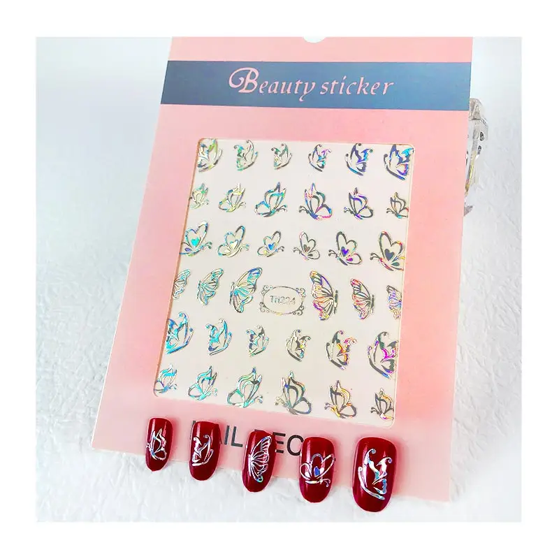New Nail Butterfly Stickers Product Laser Holographic Gold 3D Decals Designers Sticker For Nails Art Decoration DIY Accessorie, Colorful
New Nail Butterfly Stickers Product Laser Holographic Gold 3D Decals Designers Sticker For Nails Art Decoration DIY Accessorie, Colorful