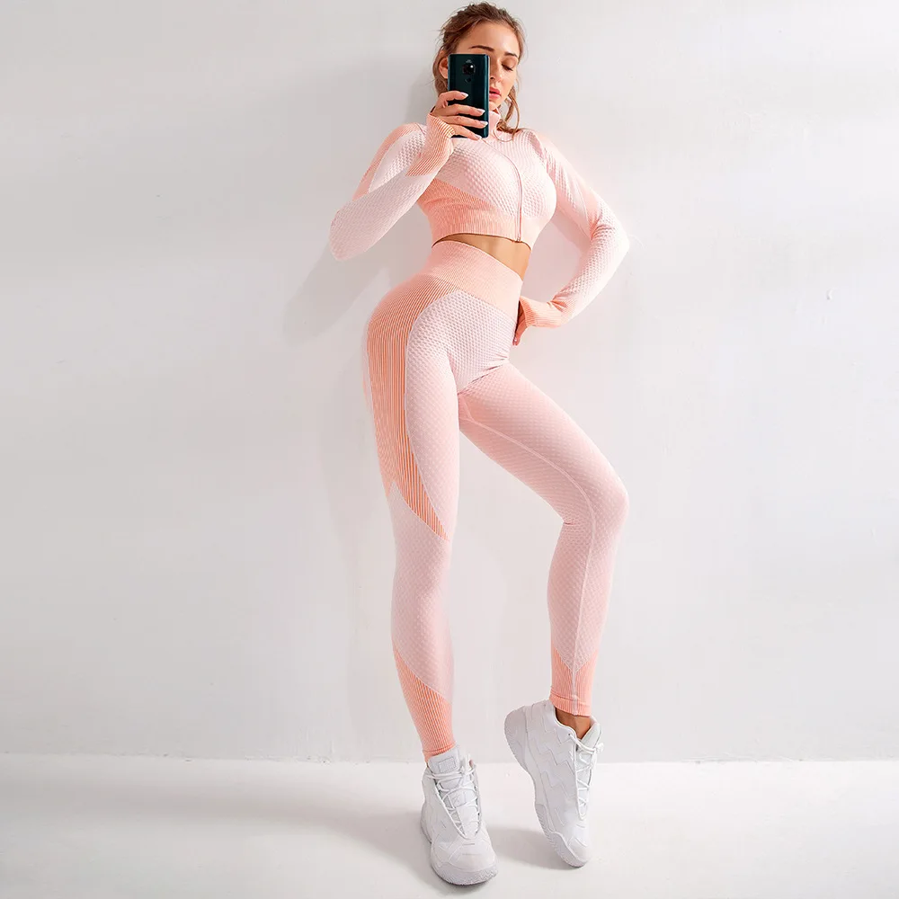 New Women Yoga Sports Bras Tops And Pants Sets Zipper Tracksuits Outfits Sportswear Jogging Suit Sweatpants Sports Jogger, Customized colors
New Women Yoga Sports Bras Tops And Pants Sets Zipper Tracksuits Outfits Sportswear Jogging Suit Sweatpants Sports Jogger, Customized colors