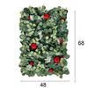 A-3044 Nordic Style Eucalyptus Leaves Red Fruit Artificial Plant Leaf Wall For Wedding Decoration