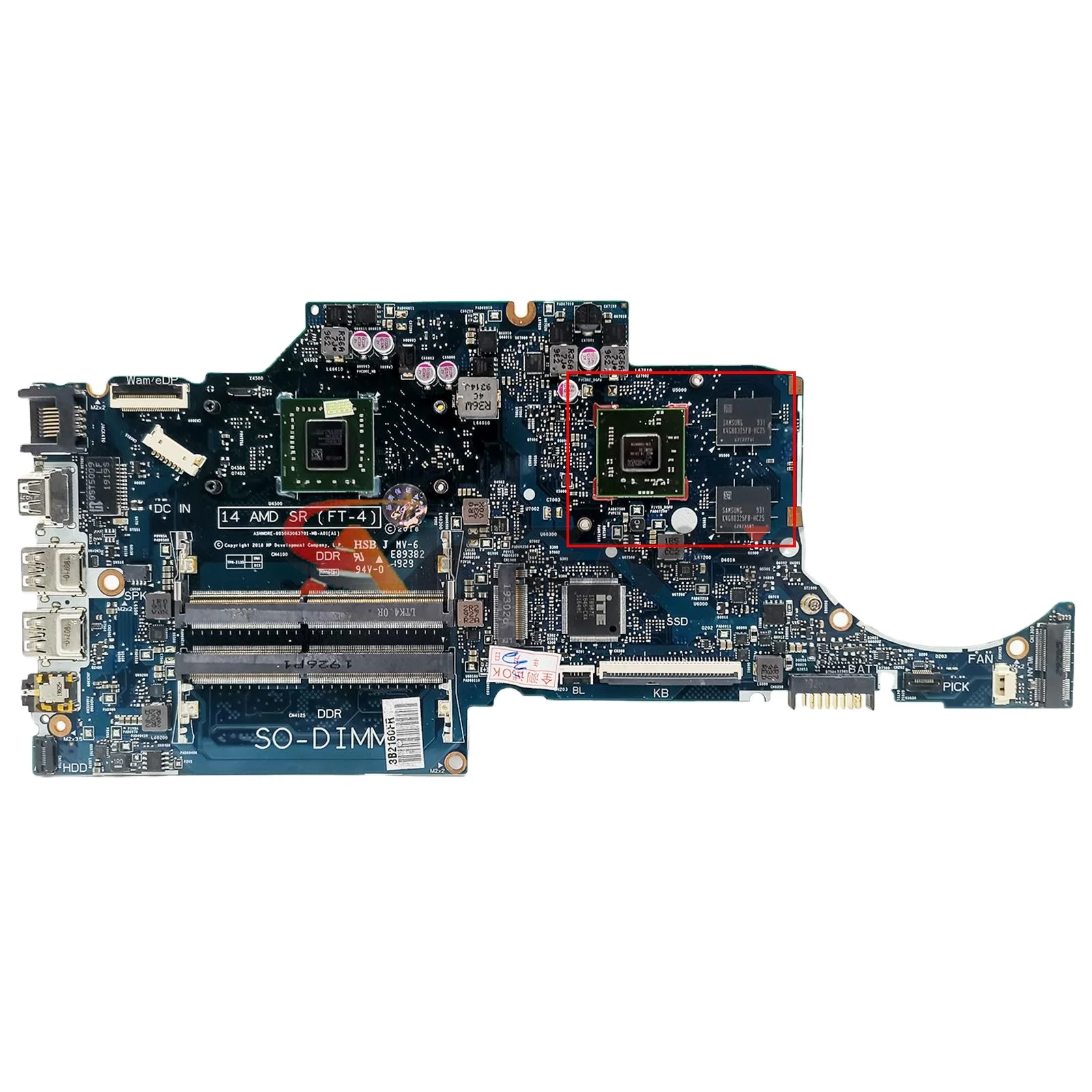 

6050A3063701-MB-A01 For HP 14-DK 14-DP 14S-DP Laptop Motherboard with A4 A6 A9 AMD CPU UMA L46703-601 100% Fully Tested