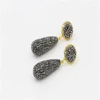 Handmade Natural Gemstone Earring Fancy Ladies Copper Zircon Drop Earring