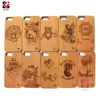 Mobile Phone Accessories Laser Design Cherry Wood Back Cover Phone Case For iPhone 6 7 8 X