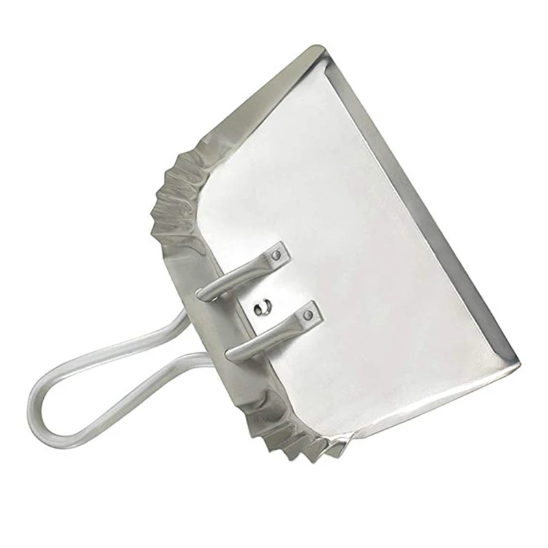 17" Professional and Industrial Aluminum Metal Dustpan with rolled handle
