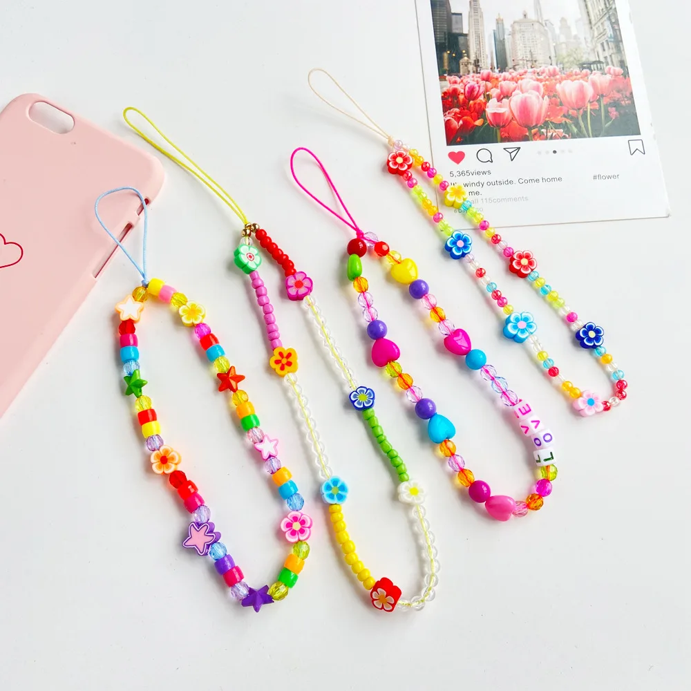 2021 Mobile Phone Case Handmade beaded phone chain Cute Smiley Face Beaded Strap 2021 Fashion Women Colorful Beads Lanyard
2021 Mobile Phone Case Handmade beaded phone chain Cute Smiley Face Beaded Strap 2021 Fashion Women Colorful Beads Lanyard