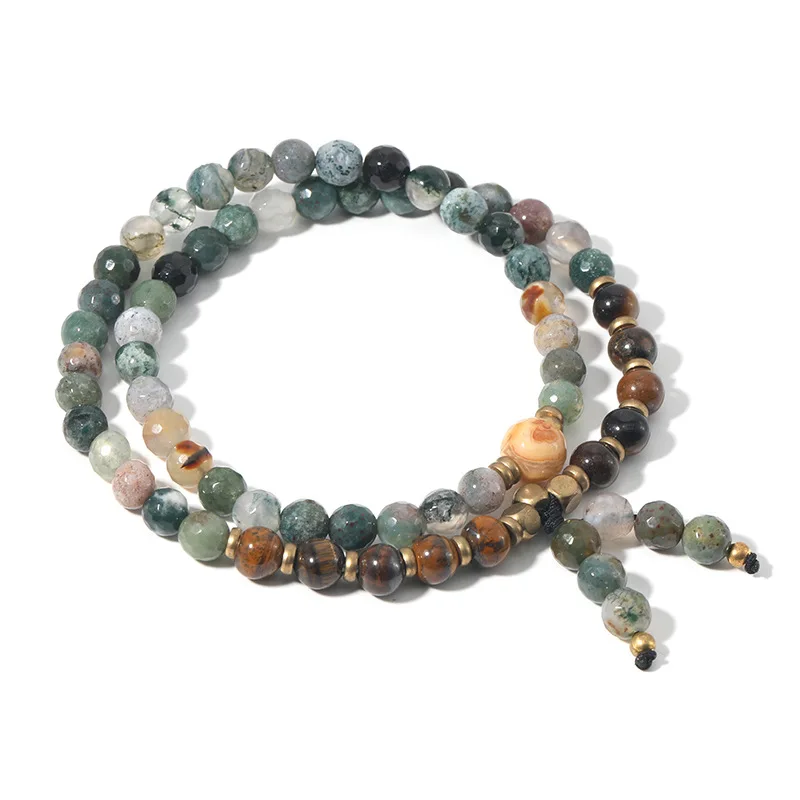 Wholesale Natural Stone Jewelry Colorful Natural Crystal Agate Bracelet Vintage 6MM Natural Stone Beaded Bracelets, Customized color
Wholesale Natural Stone Jewelry Colorful Natural Crystal Agate Bracelet Vintage 6MM Natural Stone Beaded Bracelets, Customized color