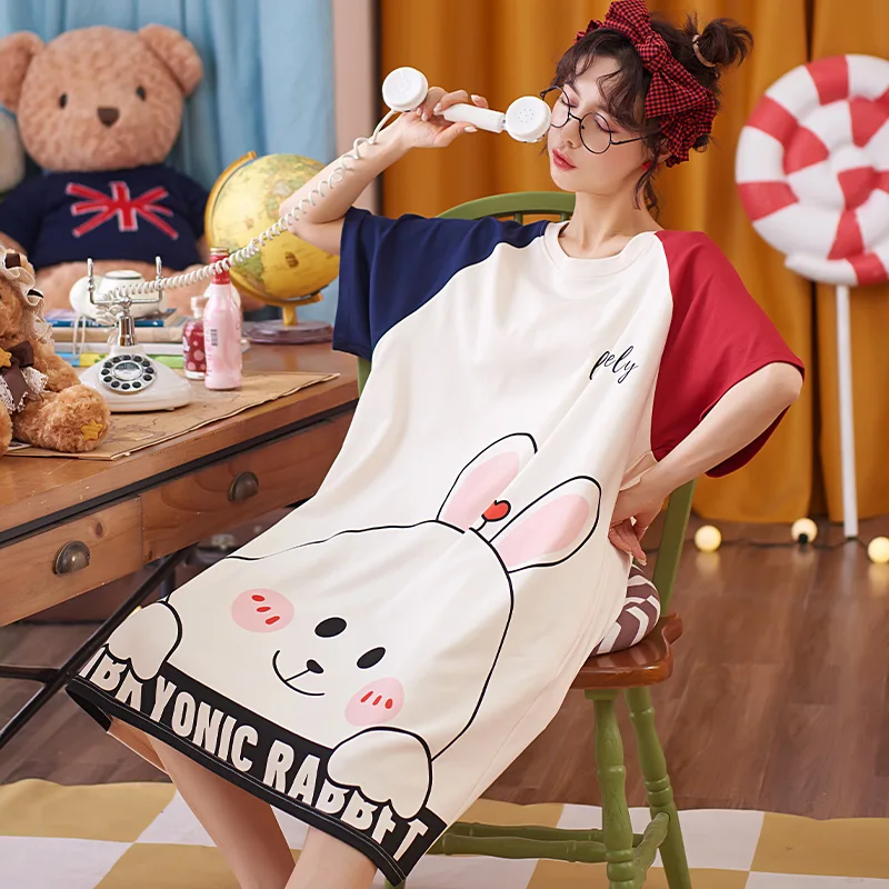 Bunny Short Cozy Sleeve Custom Ladies Pajamas Plus Size Night Dress Women's Sleepwear
Bunny Short Cozy Sleeve Custom Ladies Pajamas Plus Size Night Dress Women's Sleepwear