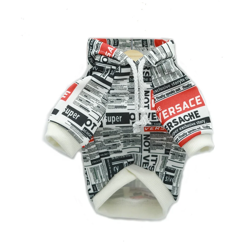 Trendy Brand Dog Newspaper Printed Pet Hoodie Clothes Spring and Autumn Small Dog Pet pullover Clothes
Trendy Brand Dog Newspaper Printed Pet Hoodie Clothes Spring and Autumn Small Dog Pet pullover Clothes