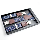 Suspender Leather Braided Suspender Belt Elastic Belt With Cow Leather