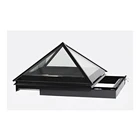 Top Window Glass Glazed Sliding Opening Pyramid Skylight For A Flat Roof Extension Pyramid Roof Window