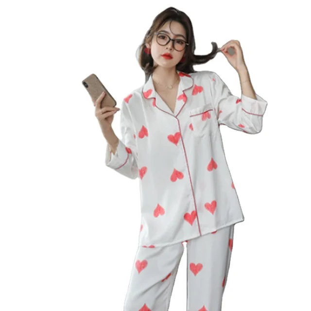 The best selling spring and summer thin style long sleeve lapel Korean casual suit women's pyjamas, Picture shows
The best selling spring and summer thin style long sleeve lapel Korean casual suit women's pyjamas, Picture shows