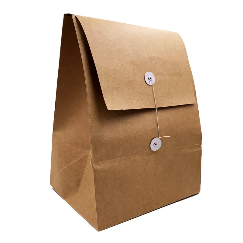 Reusable Eco Friendly Wholesale Custom Printed Portable File Holder Kraft Document Paper Bag