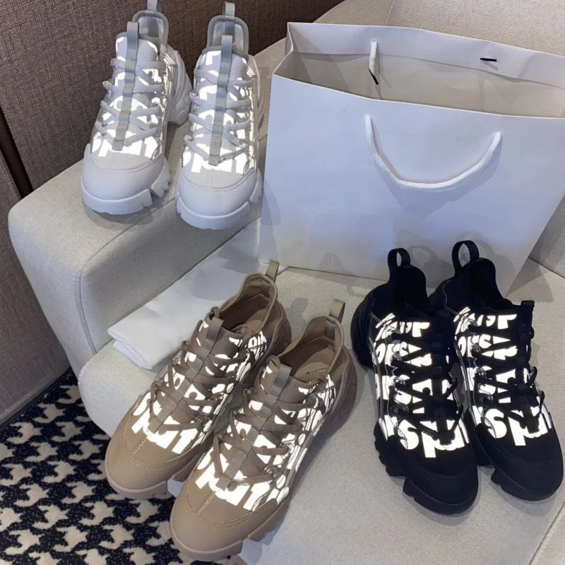 D family 2021 new father shoes women's shoes thick-sole inside all build reflective letters retro leisure sneakers
D family 2021 new father shoes women's shoes thick-sole inside all build reflective letters retro leisure sneakers