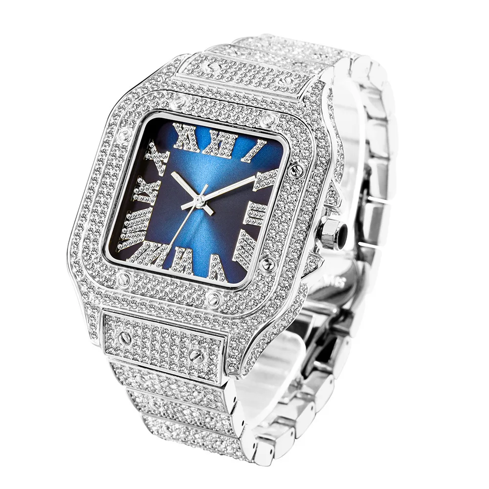 Hiphop Square Stainless Steel Watches Wrist Men Watch Crystal Rhinestone Diamond Iced Out Watches Jewelry
Hiphop Square Stainless Steel Watches Wrist Men Watch Crystal Rhinestone Diamond Iced Out Watches Jewelry