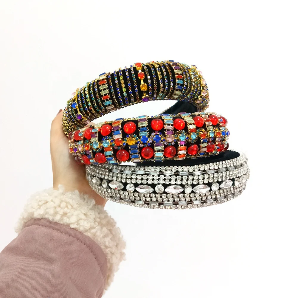 High Quality Trendy Simple Hair Band Fashion Handmade Crystal Beads Sponge Wide Headband for Women Jewelry
High Quality Trendy Simple Hair Band Fashion Handmade Crystal Beads Sponge Wide Headband for Women Jewelry