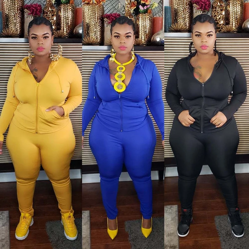 ANL2079 2020 new plus size two-piece solid color sports and casual wear women's clothing 6 colors two piece pant set, Accept customization
ANL2079 2020 new plus size two-piece solid color sports and casual wear women's clothing 6 colors two piece pant set, Accept customization
