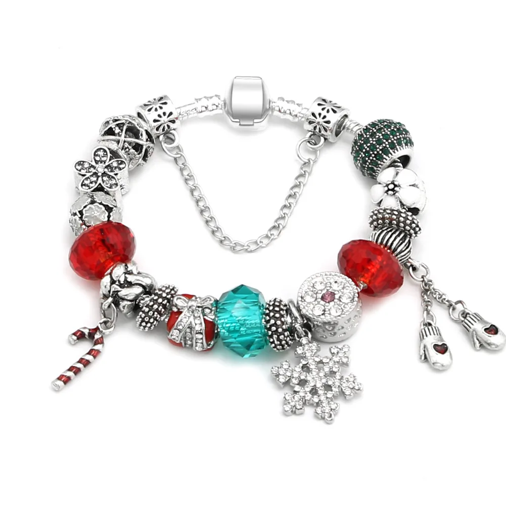 New Christmas Jewelry Gifts Antique Silver Plated Snowflake Christmas Crutch Charm Bracelet Christmas Bracelet Festival Gift
New Christmas Jewelry Gifts Antique Silver Plated Snowflake Christmas Crutch Charm Bracelet Christmas Bracelet Festival Gift